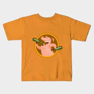 drink like a pig Kids T-Shirt